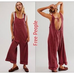 Free People One Callie One Piece Brick Red Jumpsuit Size Small NWT